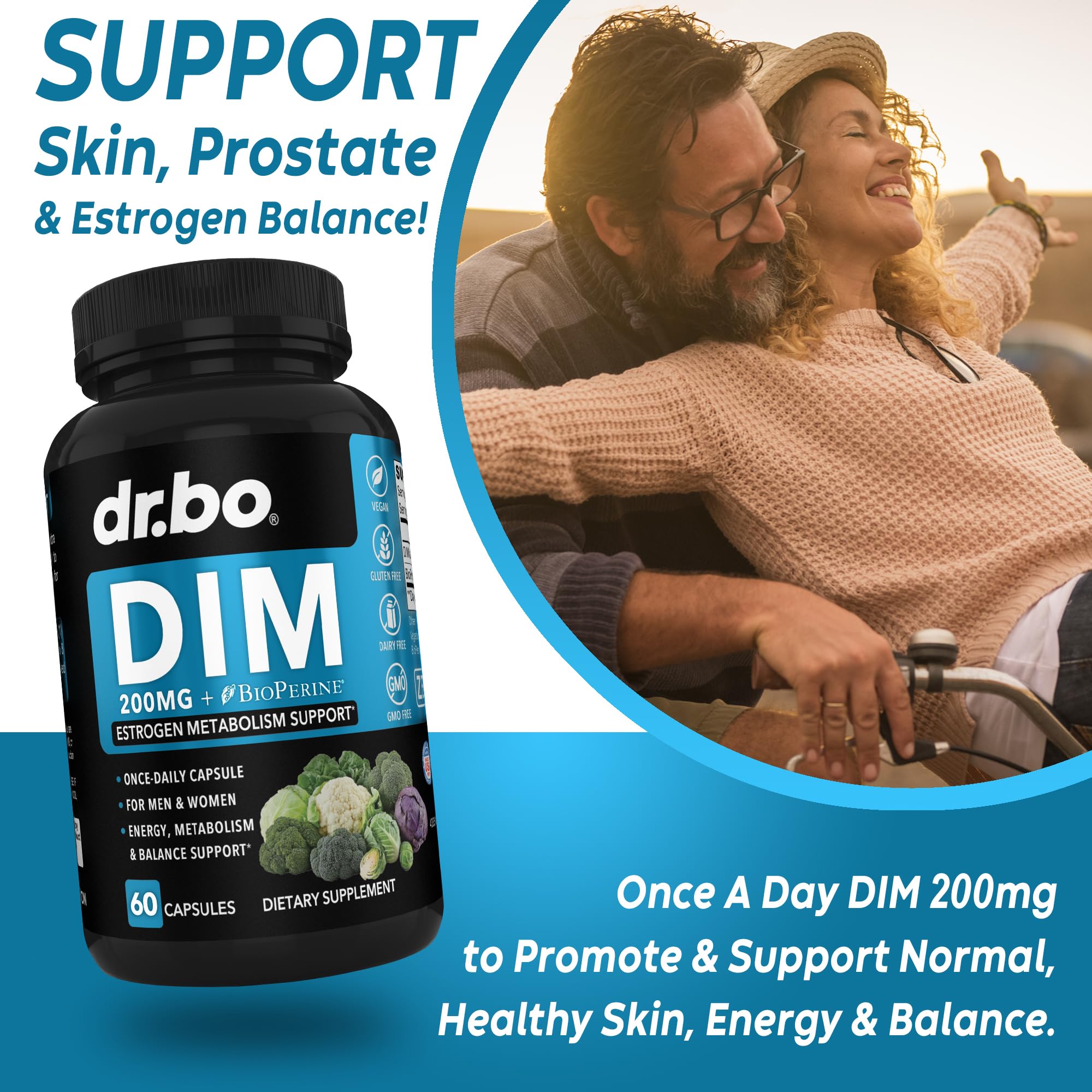 DR. BO DIM Supplement 200mg capsules close-up