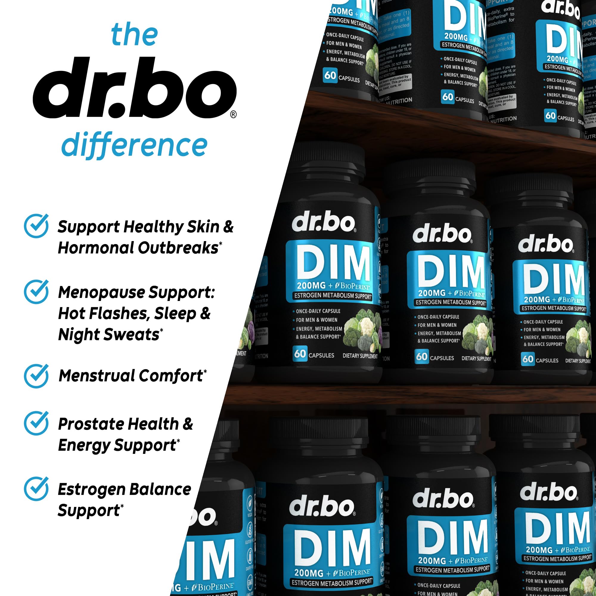DR. BO DIM Supplement 200mg with BioPerine ingredients list