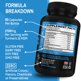 DR. BO Glucosamine Chondroitin MSM Turmeric capsules in hand