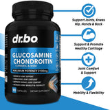 DR. BO Glucosamine Chondroitin MSM Turmeric capsules side view