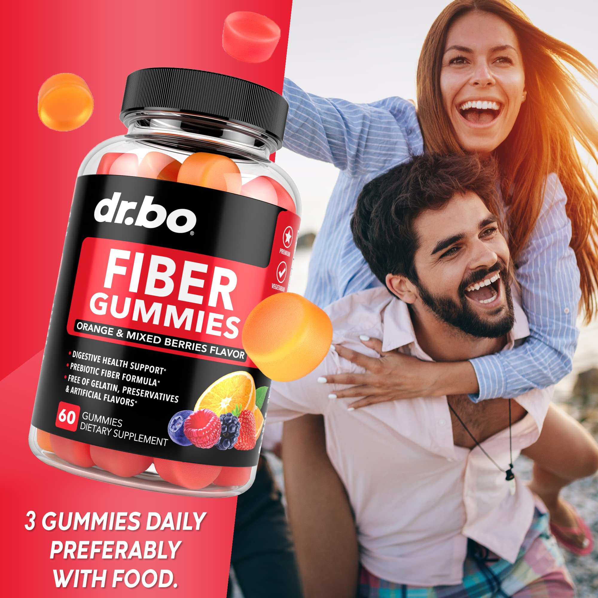 DR. BO High Fiber Gummies lifestyle scene with family