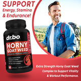 DR. BO Horny Goat Weed Supplement 1000mg bottle with capsules