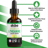DR. BO L-Theanine 200mg Liquid Drops bottle side view