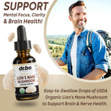 DR. BO Lion’s Mane Mushroom Supplement bottle side view