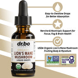 DR. BO Lion’s Mane Mushroom Supplement liquid drops