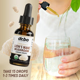 DR. BO Lion’s Mane Mushroom Supplement packaging details