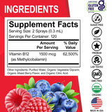DR. BO Liquid B12 Spray in a lifestyle setting with fresh berries