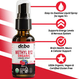DR. BO Liquid B12 Spray showing dosage instructions on the back