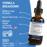DR. BO Liquid Melatonin Kids Sleep Aid 3mg Berry Drops in a glass