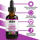 DR. BO Liver Support Drops side view showing dropper