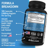 DR. BO Magnesium L-Threonate 2000mg capsules packaging details