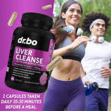 DR. BO Milk Thistle Liver Support Supplement 200mg bottle with cap open
