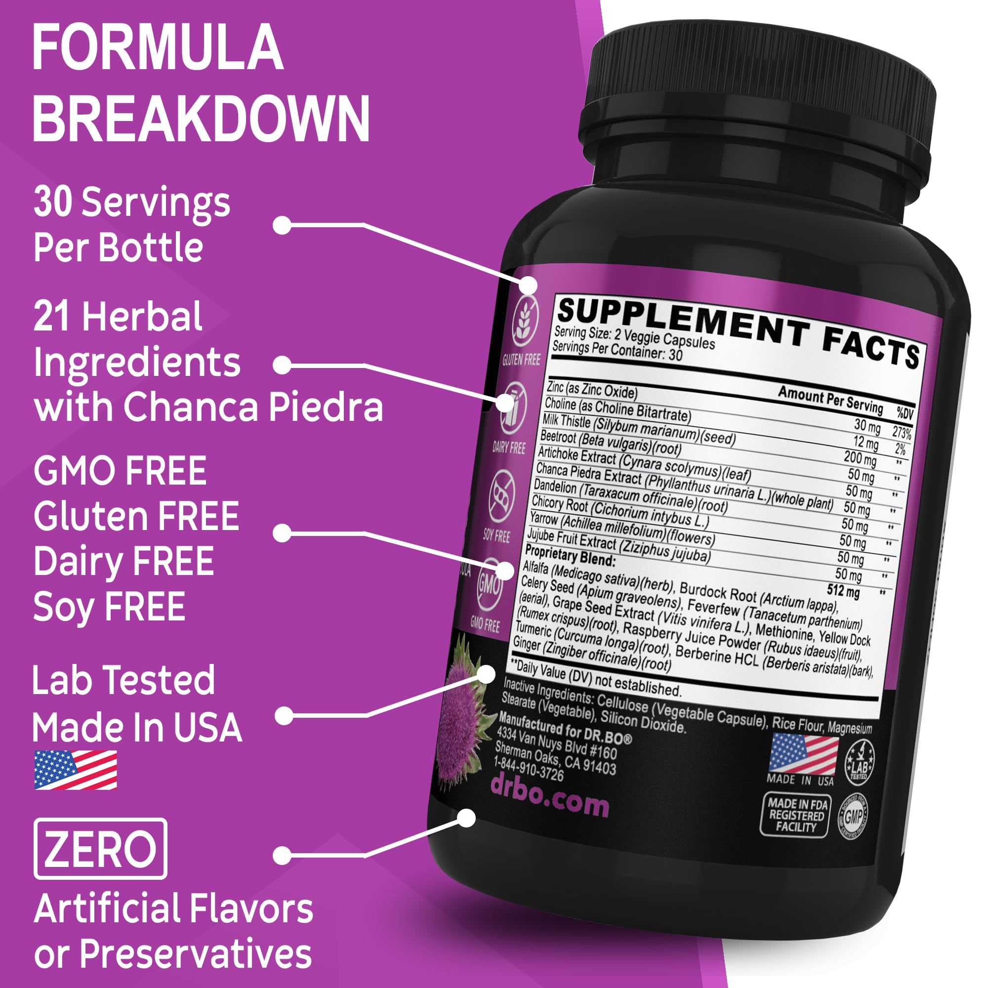 DR. BO Milk Thistle Liver Support Supplement 200mg lifestyle scene
