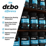 DR. BO Multi-Enzymes Supplement side view of the bottle