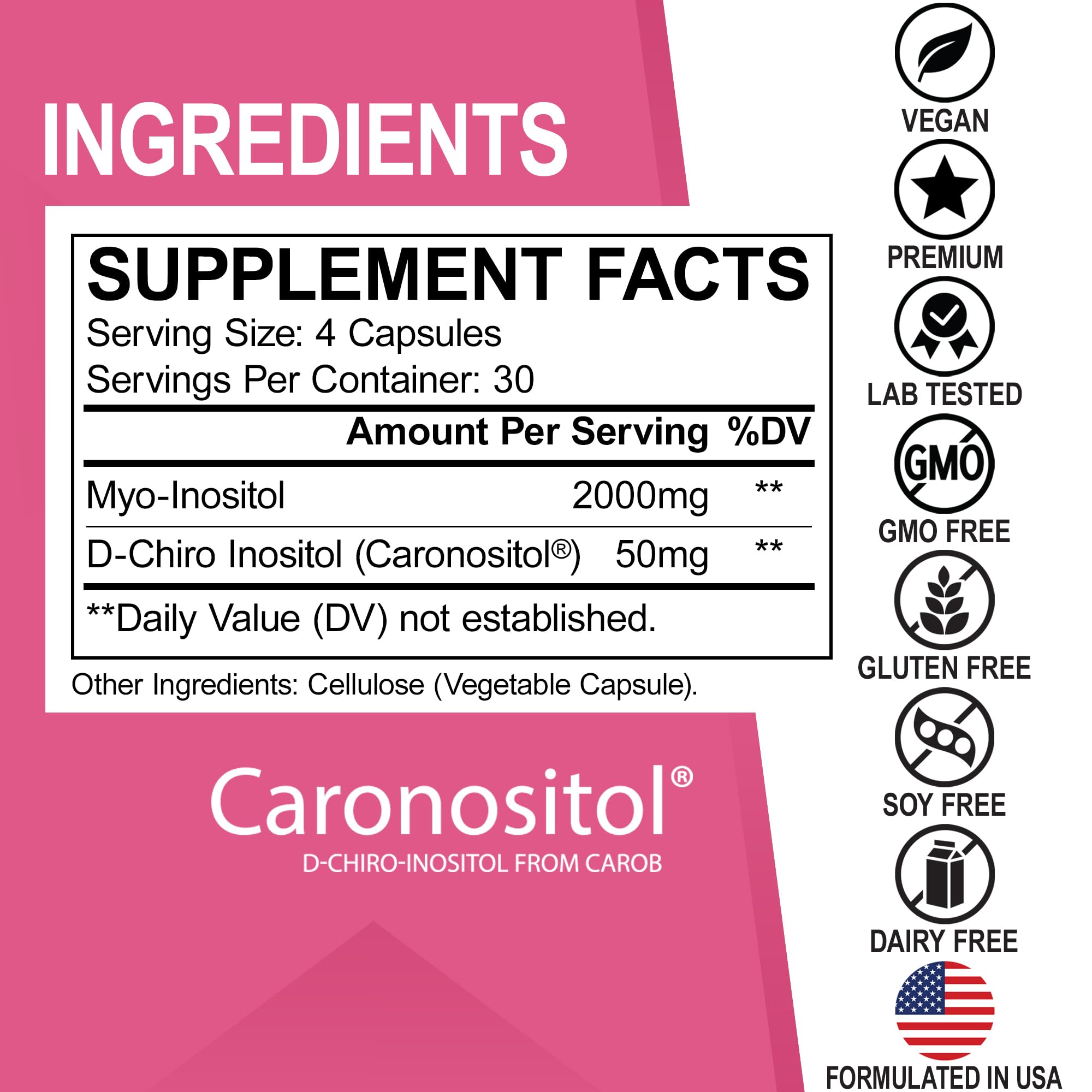 DR. BO Myo-Inositol & D-Chiro Inositol Supplement dosage instructions