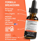 DR. BO Oregano Oil Drops 1180mg bottle with measuring spoon