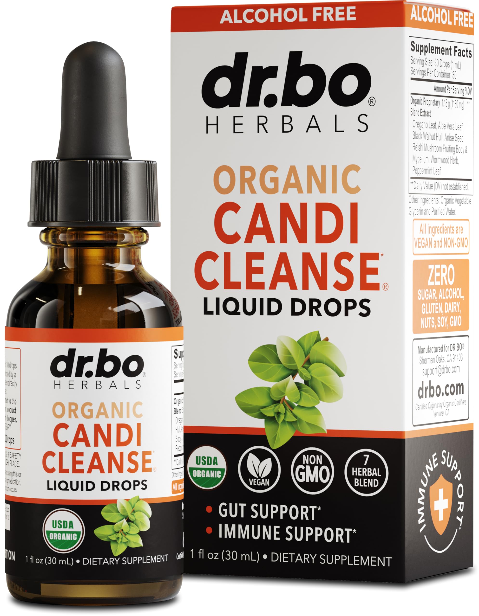 DR. BO Oregano Oil Drops 1180mg front view