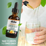 DR. BO Organic Lemon Balm Extract Tincture 2oz with herbal tea