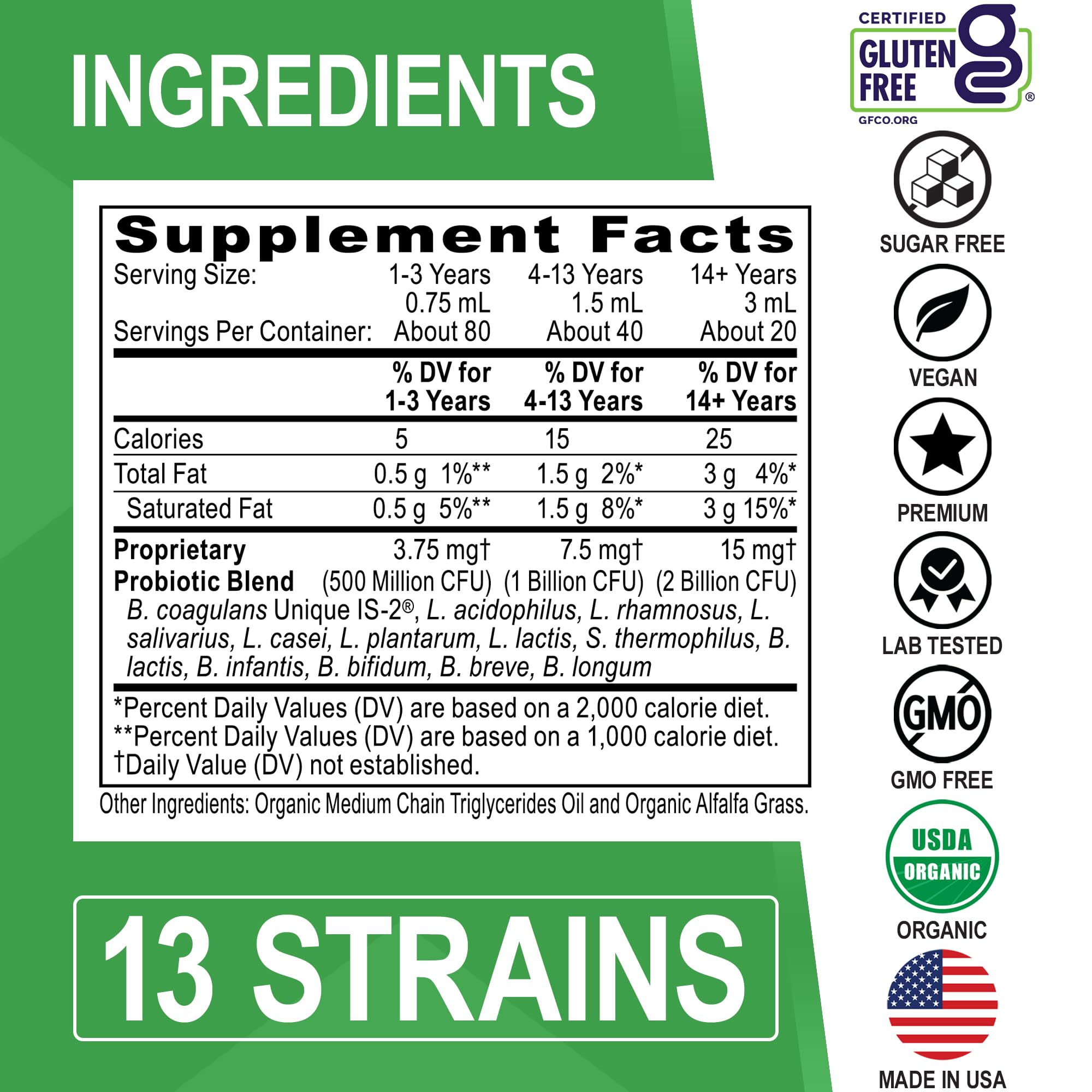 DR. BO Organic Liquid Probiotic Drops on kitchen counter