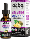 DR. BO Organic Vitamin D3 Liquid Drops bottle front view
