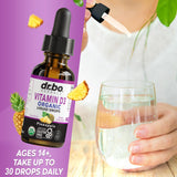 DR. BO Organic Vitamin D3 Liquid Drops close-up of label