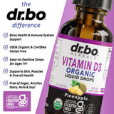 DR. BO Organic Vitamin D3 Liquid Drops packaging