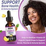DR. BO Organic Vitamin D3 Liquid Drops with dropper