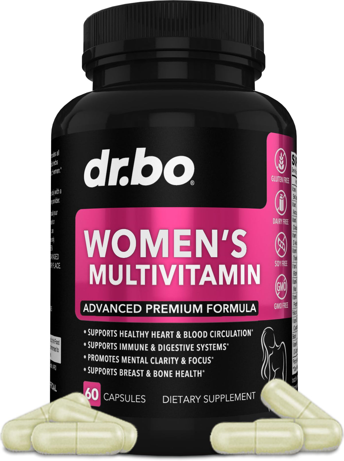 DR. BO Women's Multivitamin Supplement front view