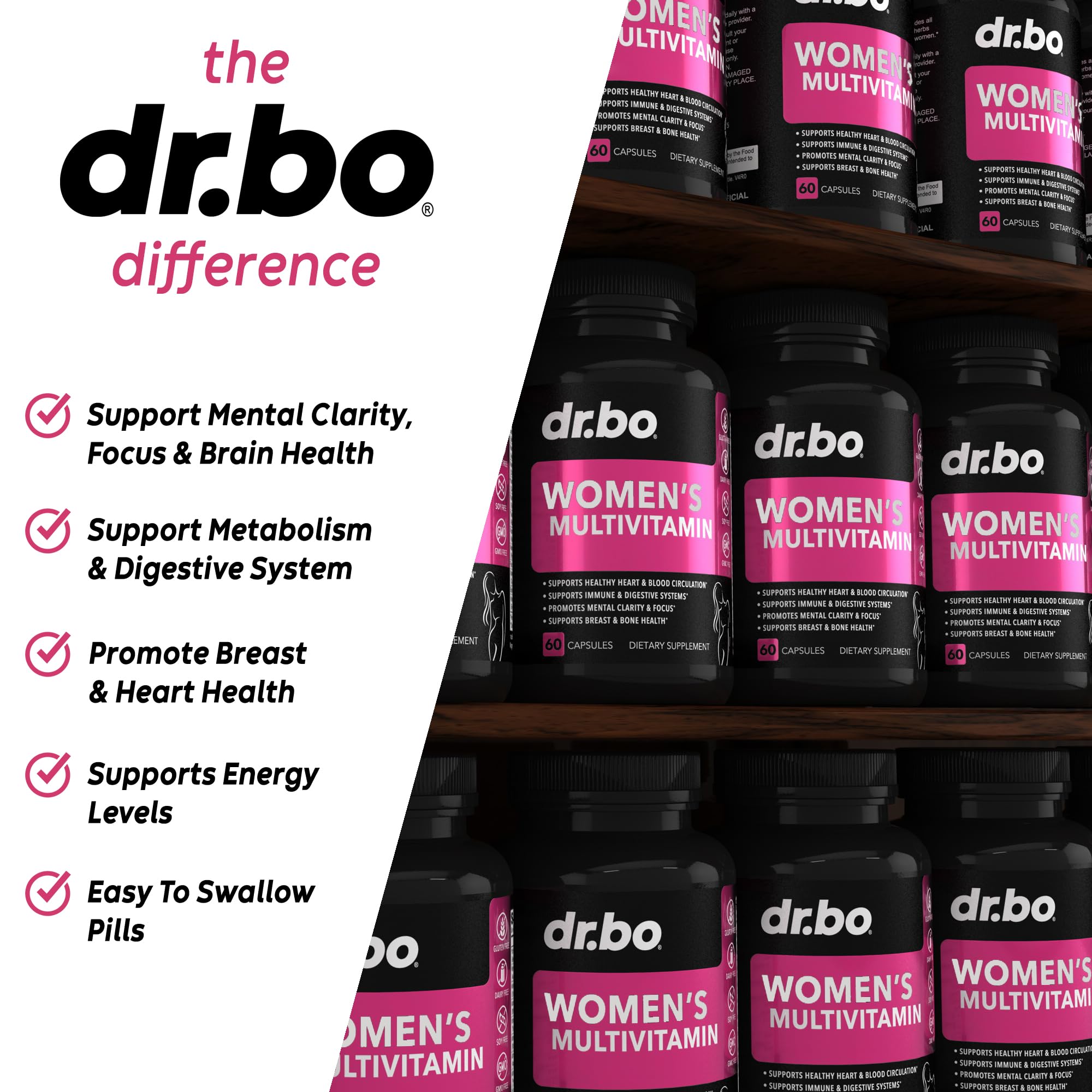 DR. BO Women's Multivitamin Supplement packaging