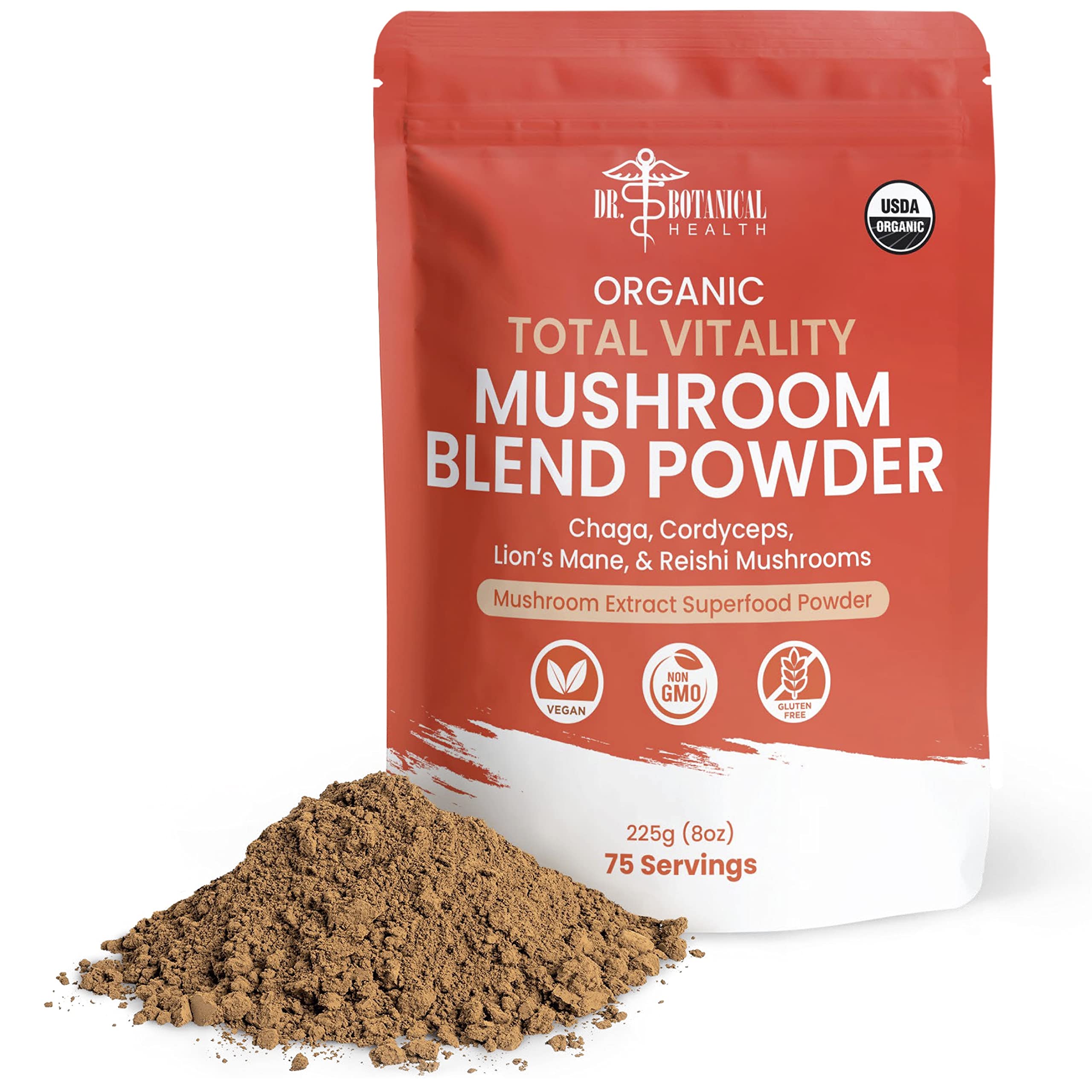 Dr. Botanical Health 4 in 1 Mushroom Complex front view packaging