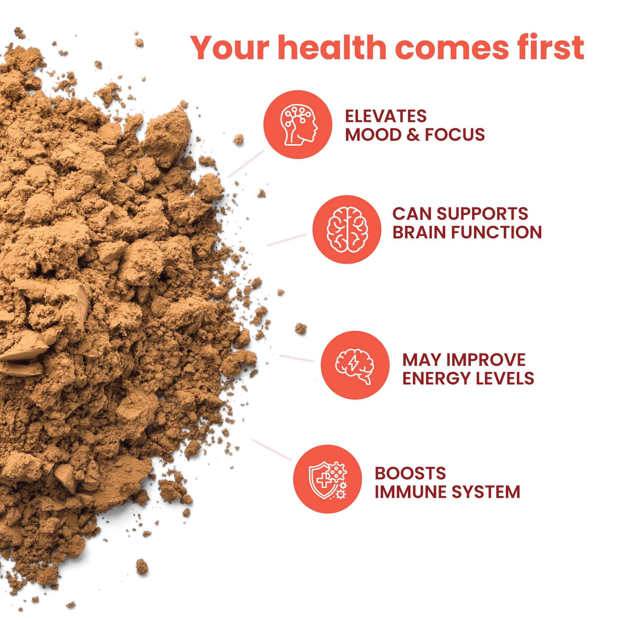 Dr. Botanical Health 4 in 1 Mushroom Complex scoop and powder