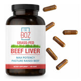 Dr. Boz Beef Liver Capsules front view with packaging