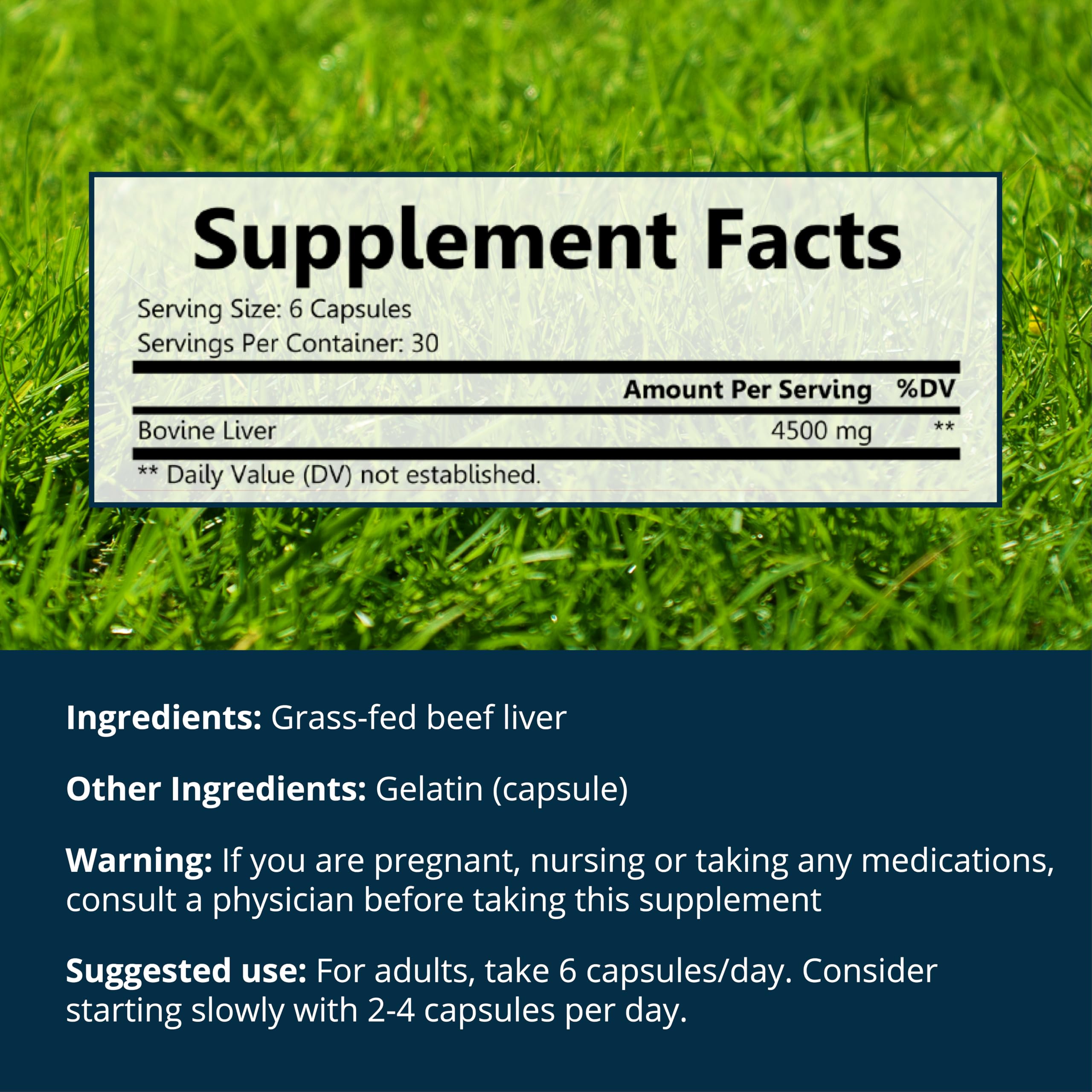 Dr. Boz Beef Liver Capsules with a measuring spoon for dosage