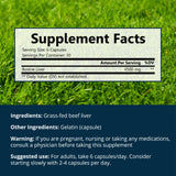 Dr. Boz Beef Liver Capsules with a measuring spoon for dosage
