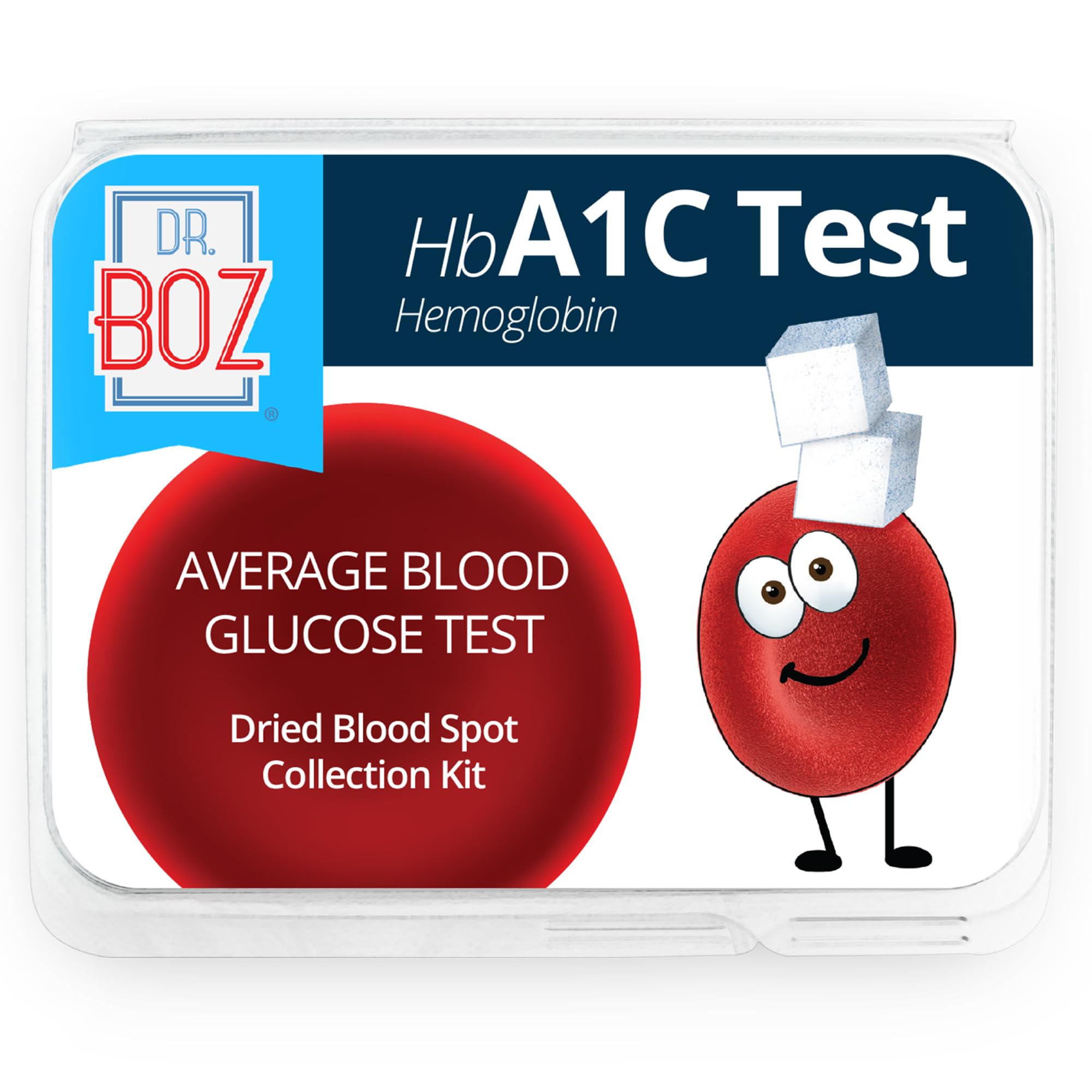 Dr. Boz Hemoglobin A1C Test Kit front view with packaging