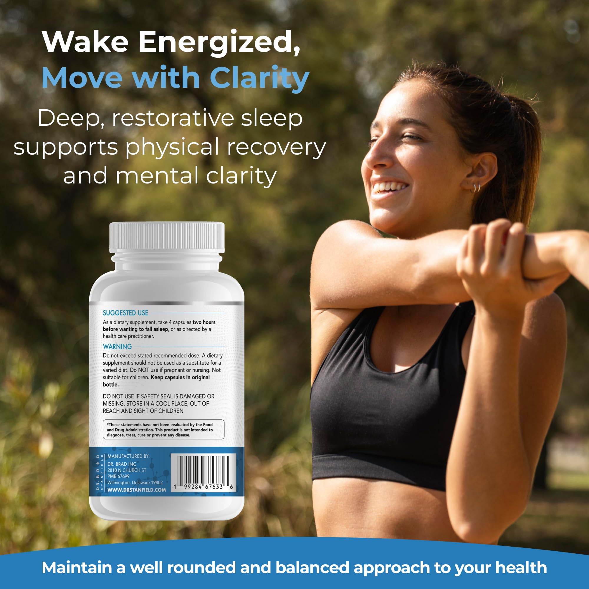 Dr Brad Stanfield Sleep Supplement capsule close-up
