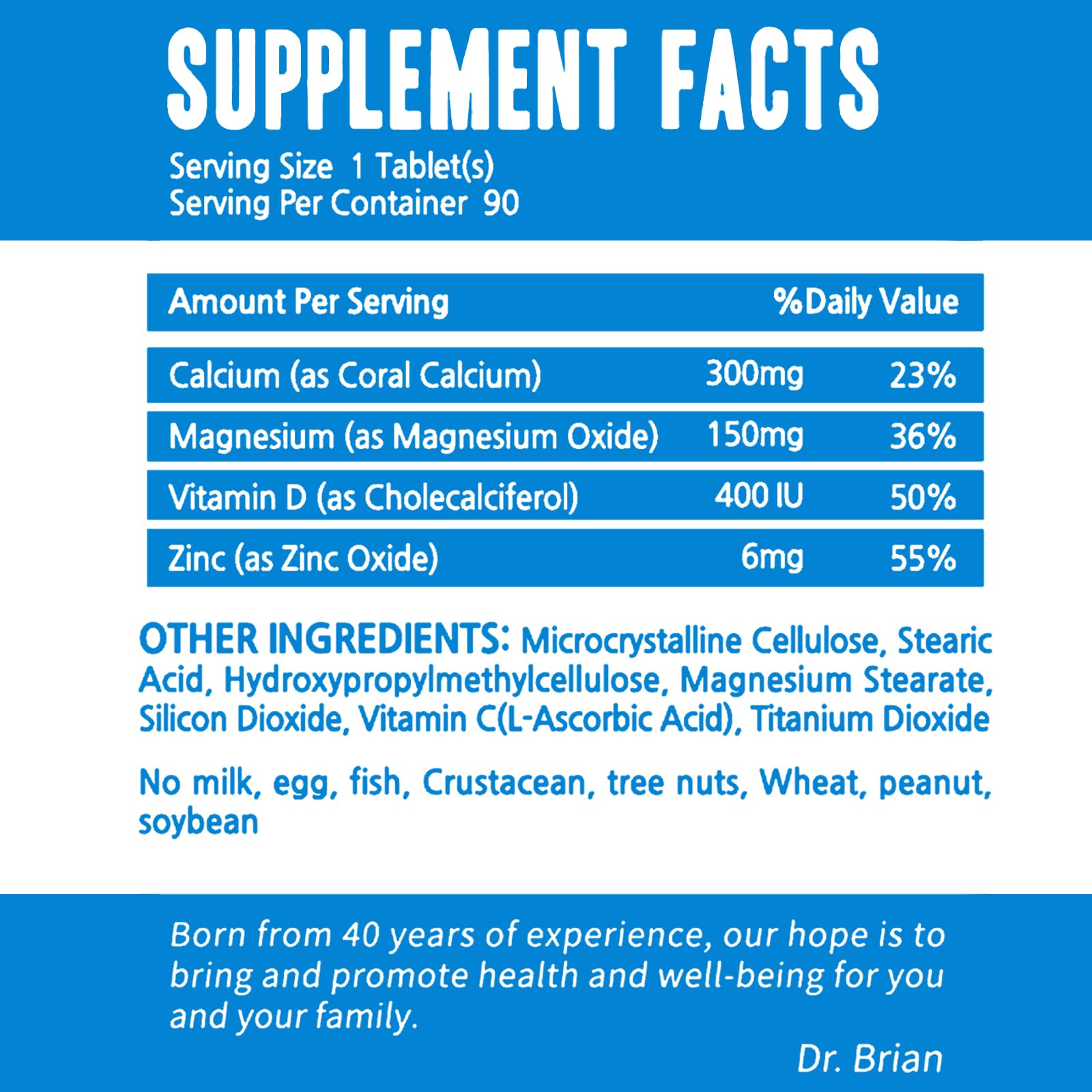 DR.BRIAN ROETTGER Height Growth Supplement bottle with 90 tablets