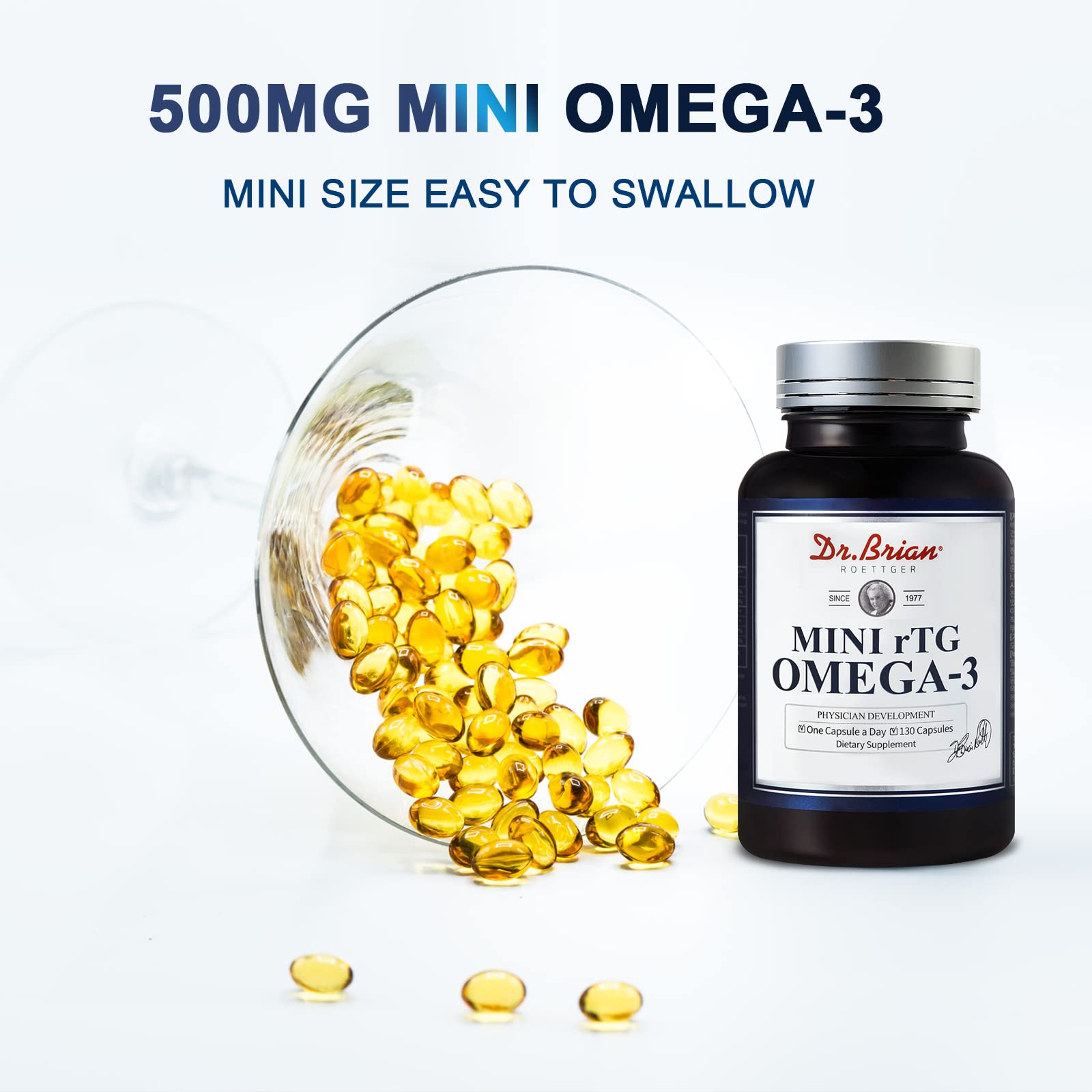 DR.BRIAN ROETTGER Omega 3 Fish Oil Supplement back view