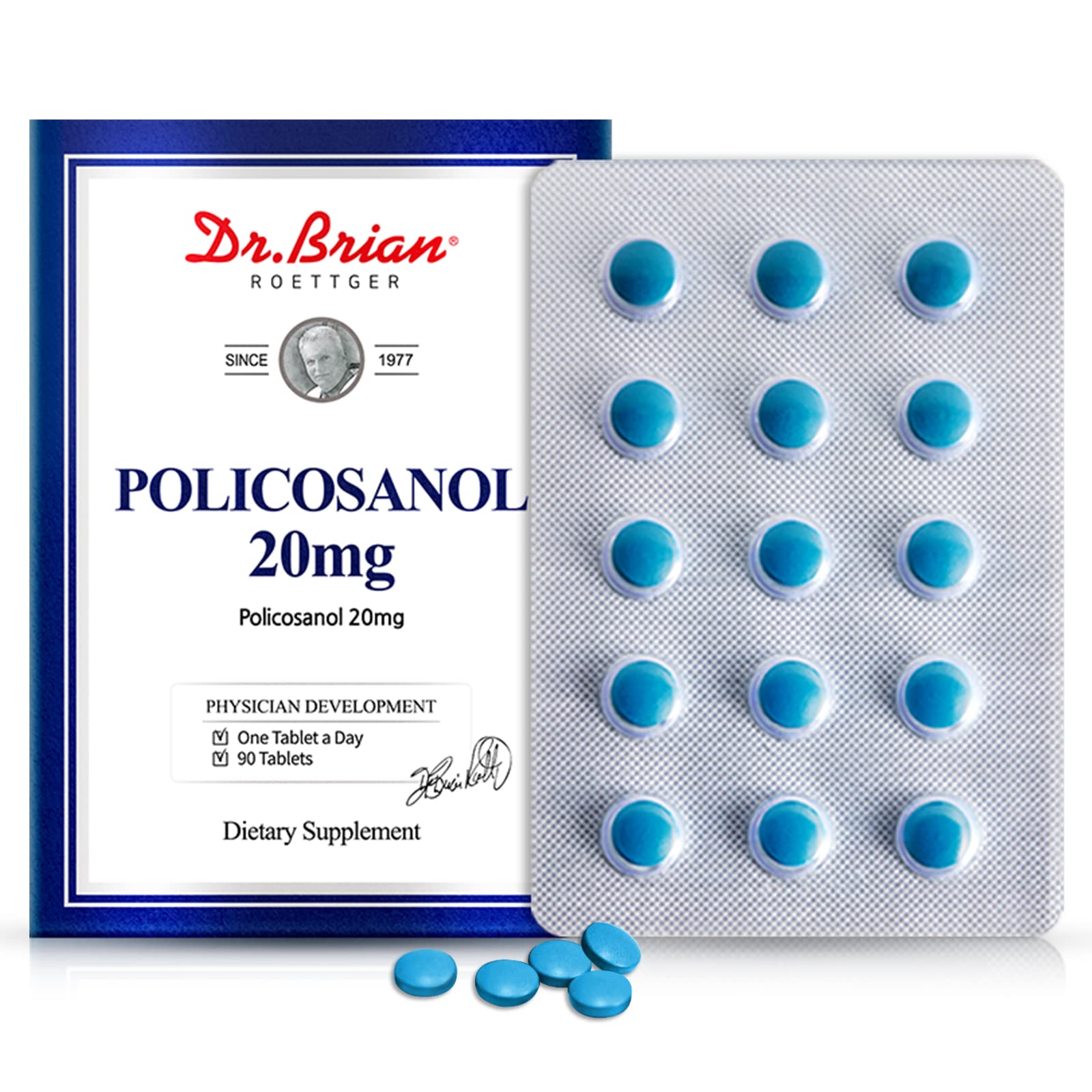 DR.BRIAN ROETTGER Policosanol 20mg Tablets front view