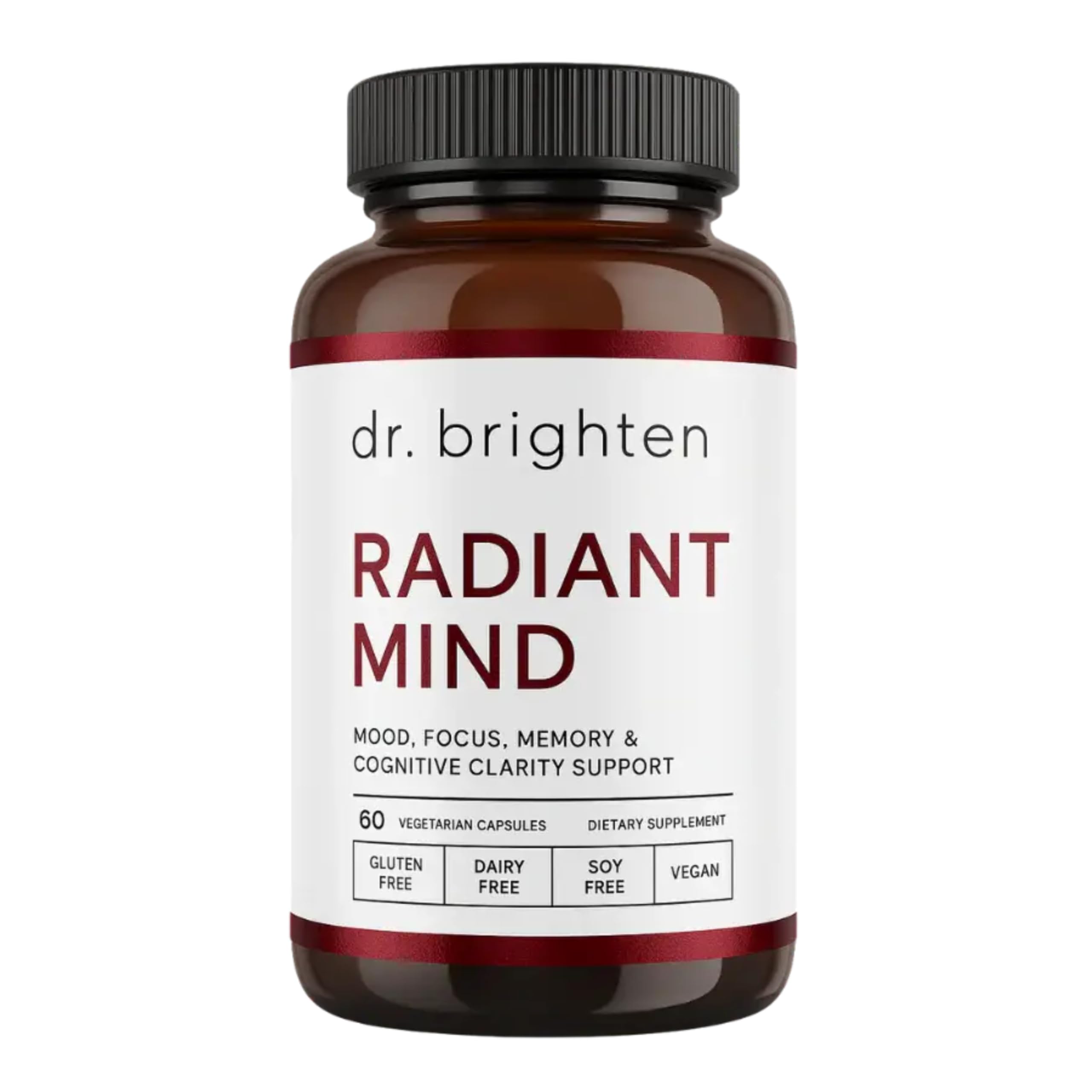 Dr. Brighten Herbal Supplement 60 Vegetarian Capsules front view