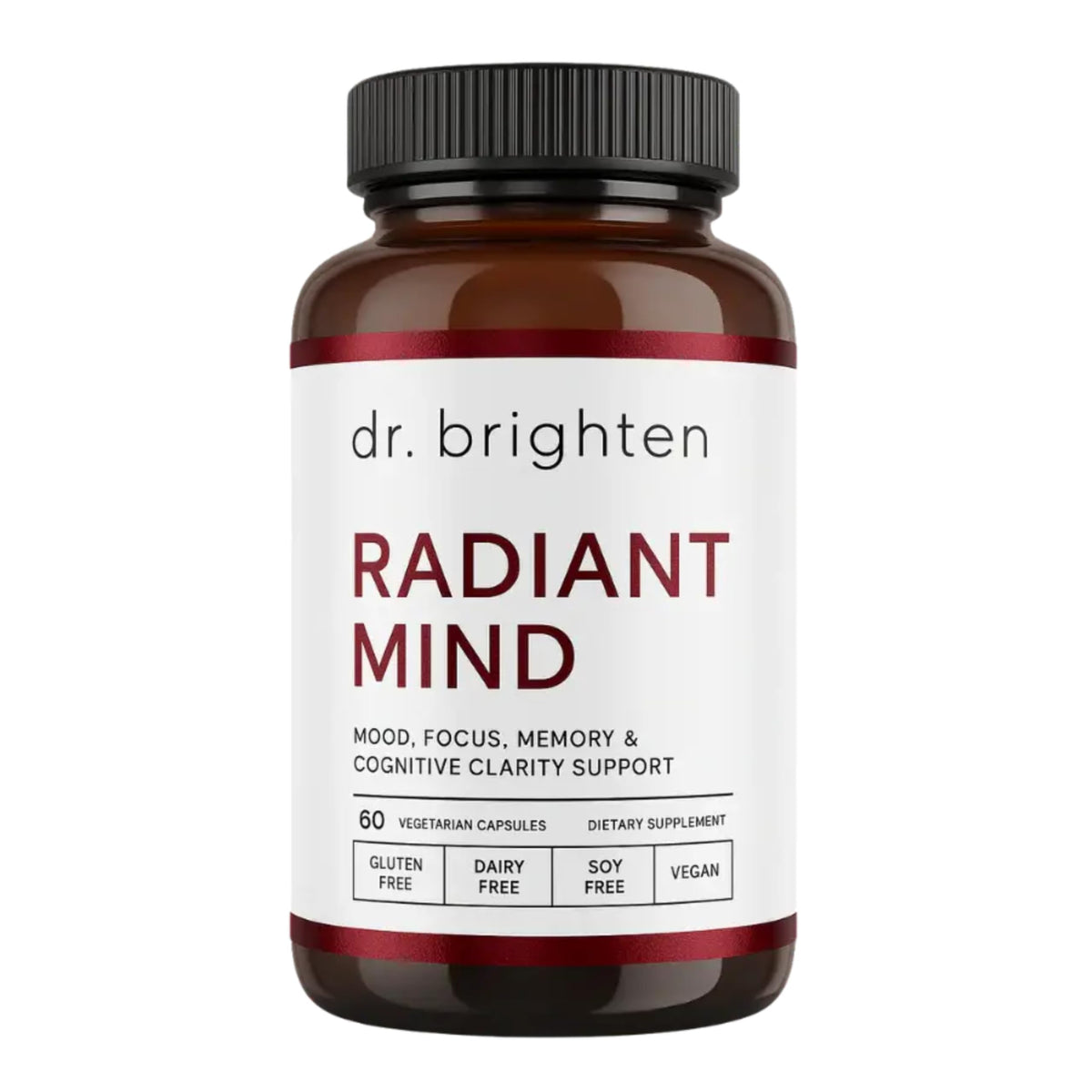 Dr. Brighten Herbal Supplement 60 Vegetarian Capsules front view