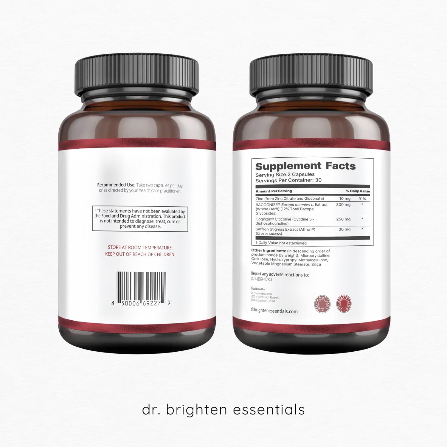Dr. Brighten Herbal Supplement packaging side view