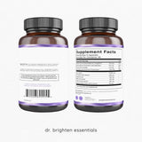 Dr. Brighten Myo-Inositol Plus supplement back view with ingredients