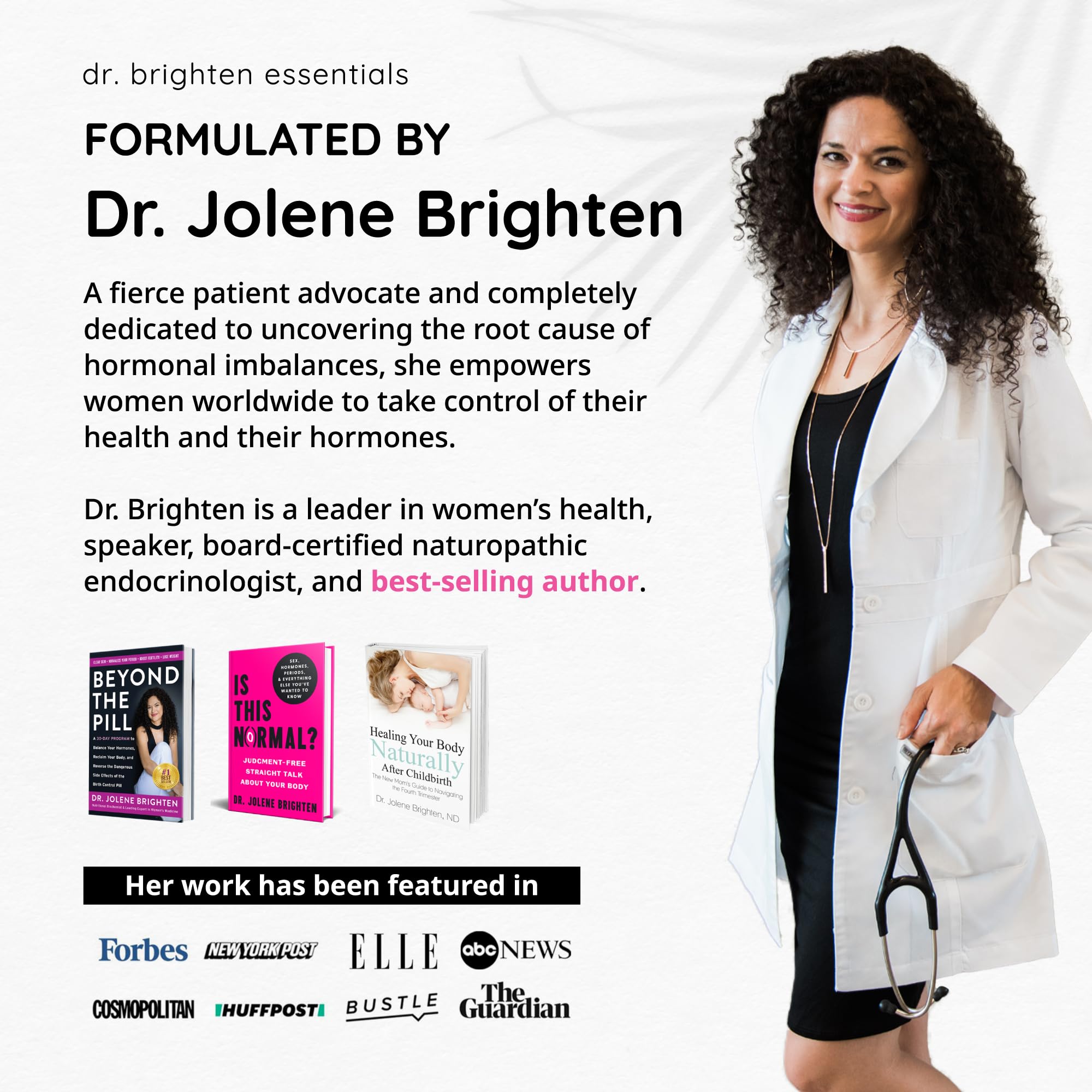 Dr. Brighten Women's Probiotic Supplement with organic ingredients