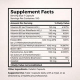 Dr Clark Store B-Complex Daily Supplement 60 Capsules back view