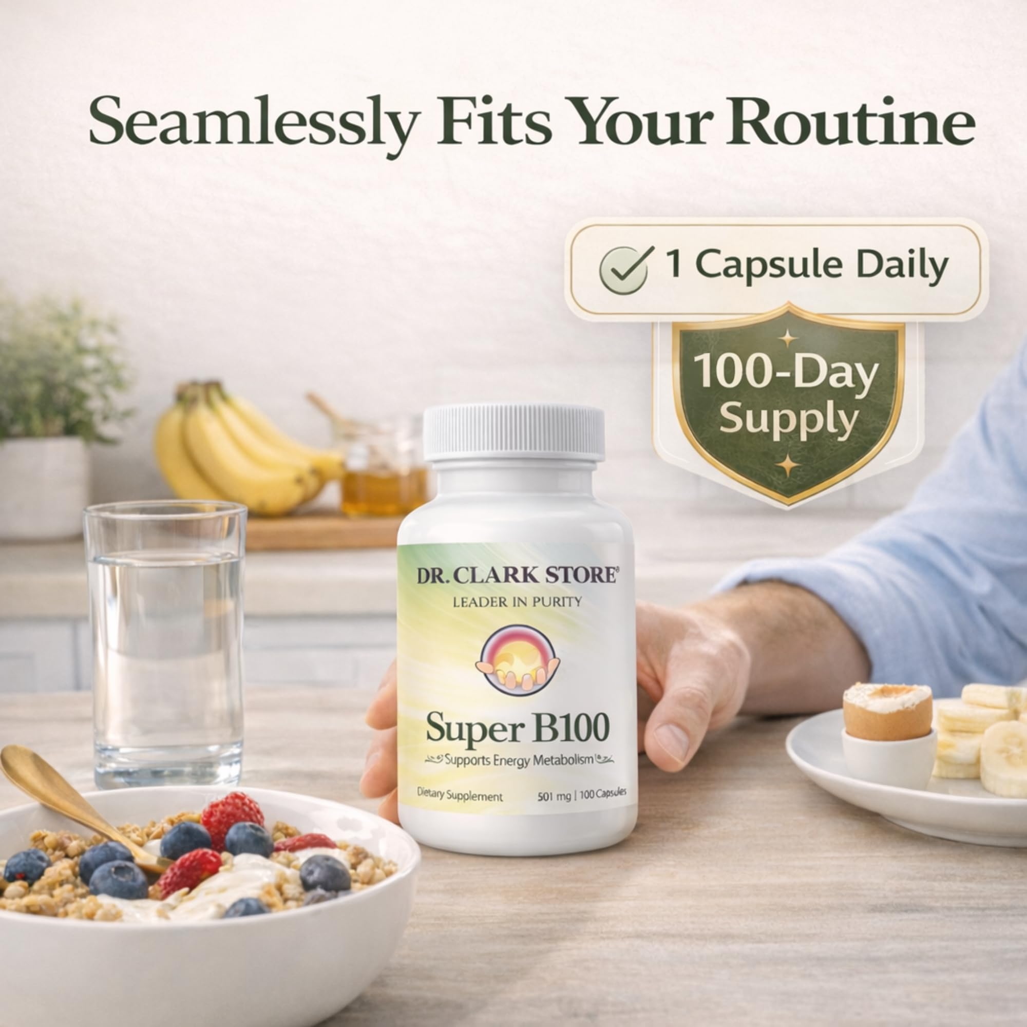 Dr Clark Store B-Complex Daily Supplement capsule close-up