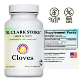 Dr Clark Store Cloves Dietary Supplement 500mg ingredients list