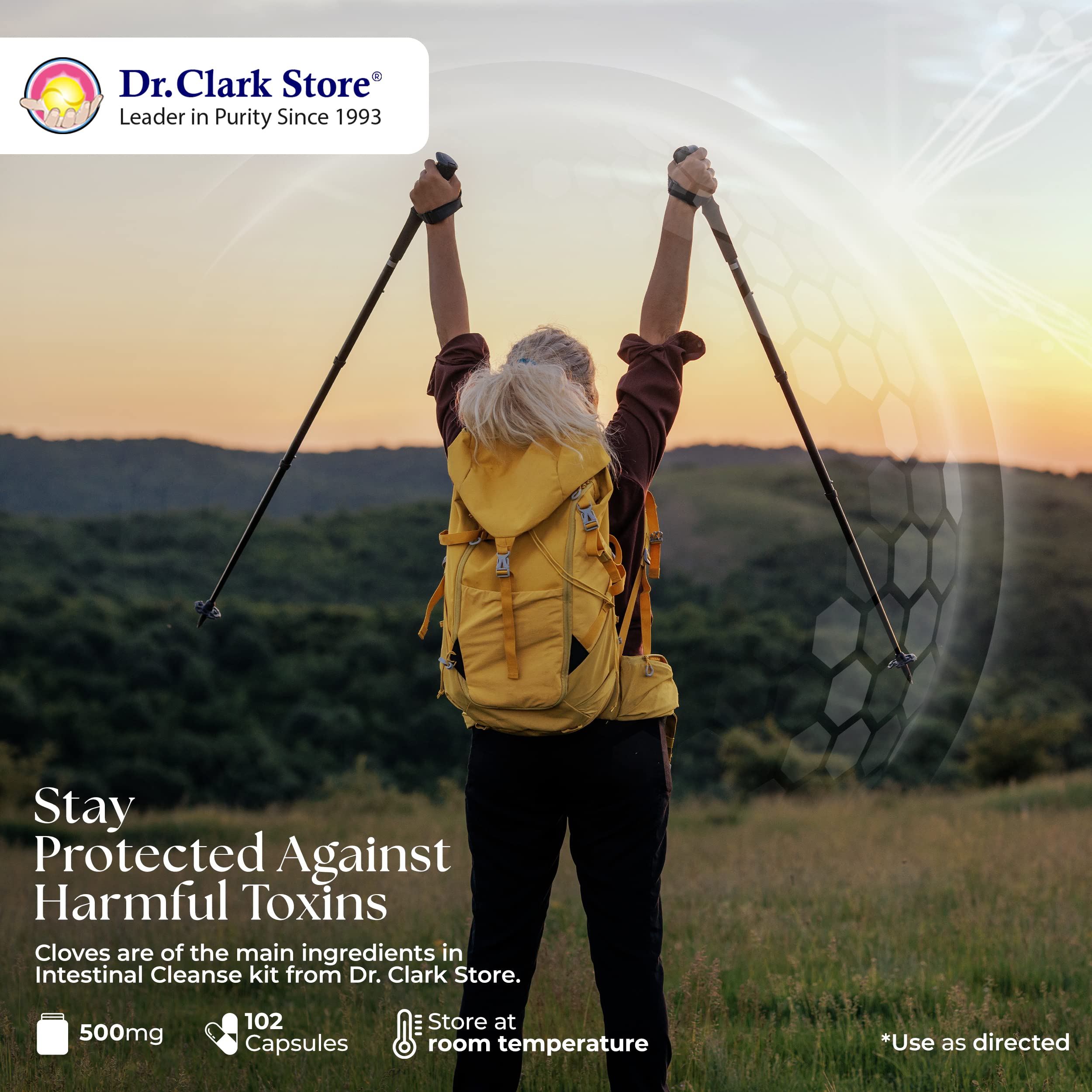 Dr Clark Store Cloves Dietary Supplement 500mg packaging details