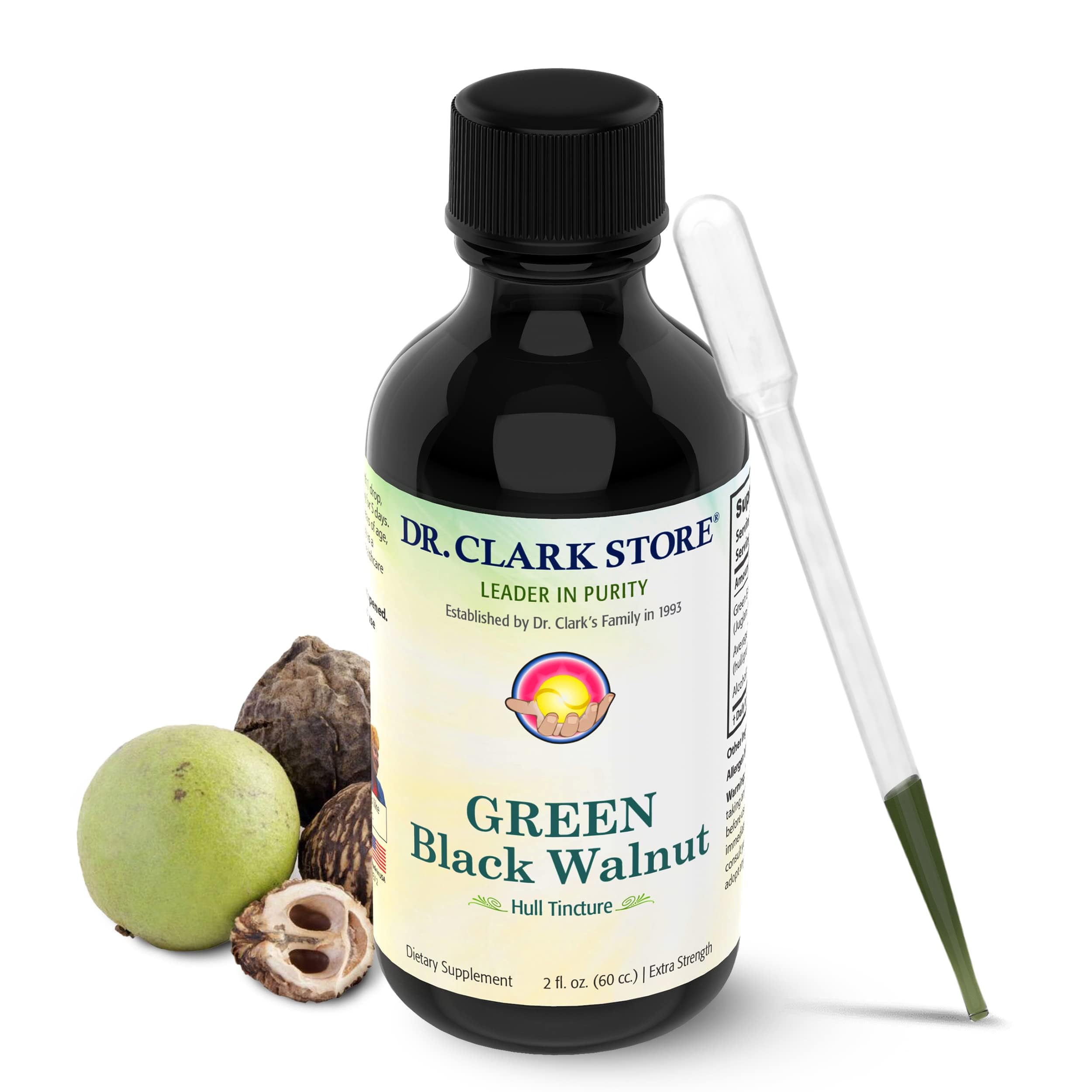 Dr Clark Store Green Black Walnut Hull Tincture front view