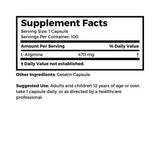 Dr Clark Store L-Arginine 500 mg Capsules with packaging